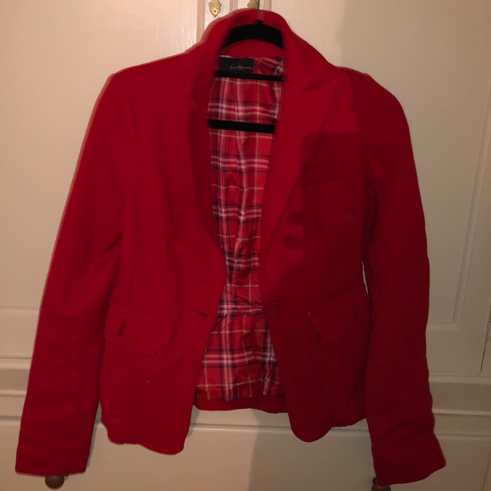 Red blazer jacket